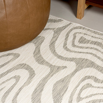 Eryx Modern Bohemian Abstract Organic Reversible Machine-Washable Indoor/Outdoor Area Rug